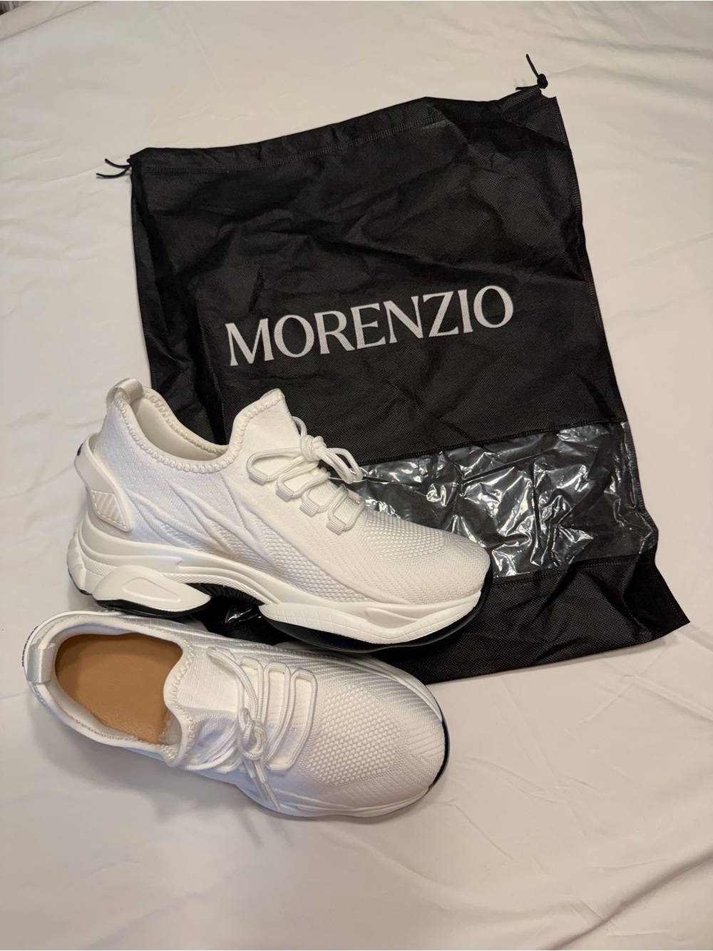 Morenzio Men's Boost your Height White Athletic Sneakers size 9